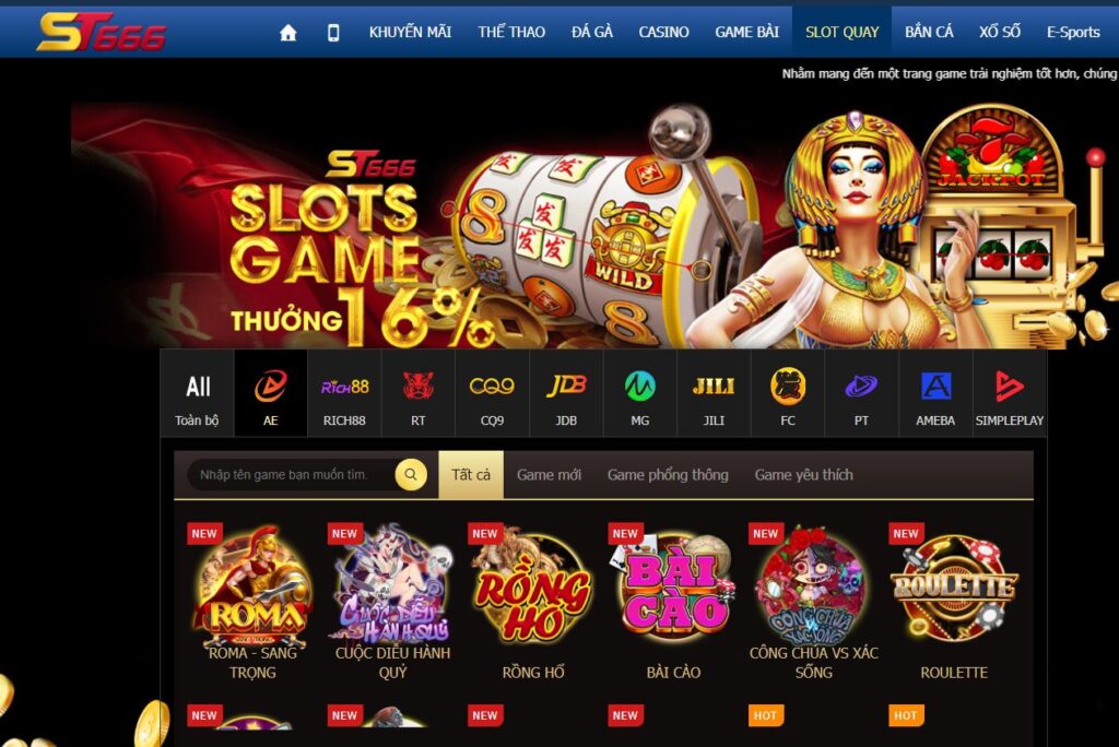 Top Slot game anh em có thể chơi tại sảnh Slot game 6666 và 888 của nhà cái ST666